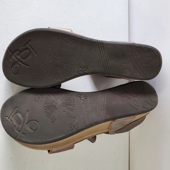 OTBT Bushnell Platform Sandal Size 9 Leather Distressed Metallic Chunky Shoe Y2K - Picture 11 of 15